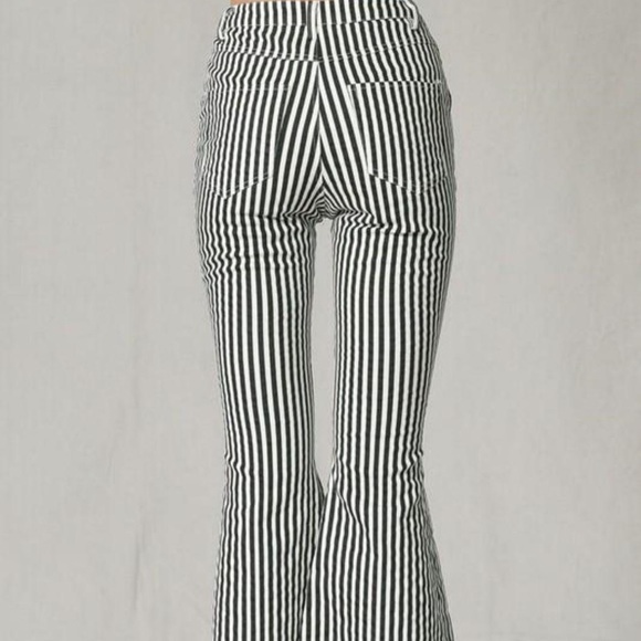Striped bell bottom jeans - Picture 2 of 3